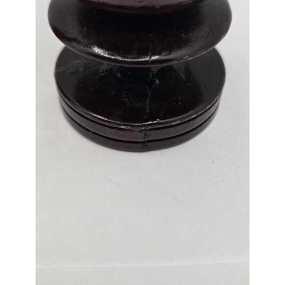 Antique Hand Made Turned Wood Gothic Style Wooden Candle Stick Holder Old World - Picture 6 of 13